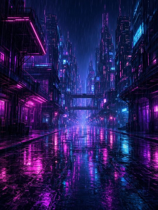 赛博夜景 · 推镜头